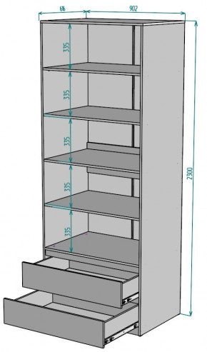 Шкаф Мальта H187 в Заводоуковске - zavodoukovsk.ok-mebel.com | фото 2