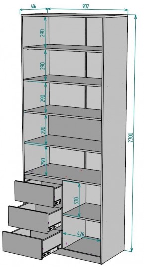 Шкаф Мальта H191 в Заводоуковске - zavodoukovsk.ok-mebel.com | фото 2