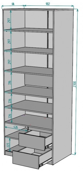 Шкаф Мальта H202 в Заводоуковске - zavodoukovsk.ok-mebel.com | фото 2