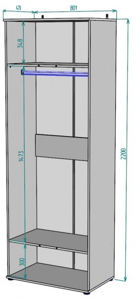 Шкаф Ольга H58 в Заводоуковске - zavodoukovsk.ok-mebel.com | фото 2