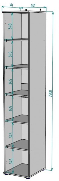 Шкаф Ольга H59 в Заводоуковске - zavodoukovsk.ok-mebel.com | фото 2