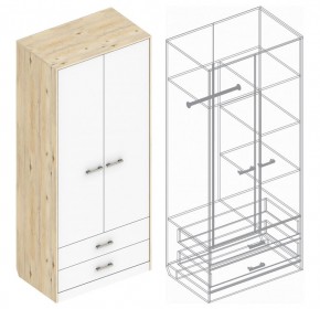 Шкаф "Милана" 2-х створчатый с 2 ящиками в Заводоуковске - zavodoukovsk.ok-mebel.com | фото 3