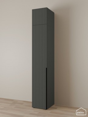 Шкаф с антресолью Linnea MHR-1A-1 2450х400х510 (Графит-М 11.1.25) в Заводоуковске - zavodoukovsk.ok-mebel.com | фото