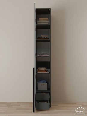 Шкаф с антресолью Linnea MHR-1A-4 2450х400х510 (Графит-М 11.1.25) в Заводоуковске - zavodoukovsk.ok-mebel.com | фото 4