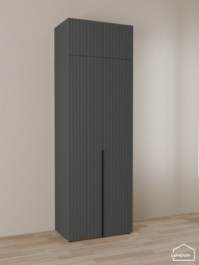 Шкаф с антресолью Linnea MHR-2A-3 2450х800х510 (Графит-М 11.1.25) в Заводоуковске - zavodoukovsk.ok-mebel.com | фото