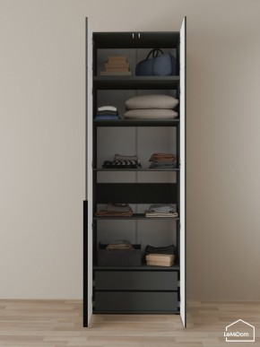Шкаф с антресолью Linnea MHR-2A-3 2450х800х510 (Графит-М 11.1.25) в Заводоуковске - zavodoukovsk.ok-mebel.com | фото 5