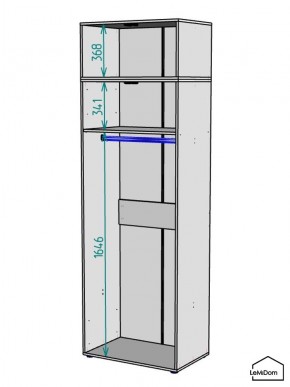 Шкаф с антресолью Linnea MHR-2POA-1 2450х800х510 (Белый-М 11.1.1) в Заводоуковске - zavodoukovsk.ok-mebel.com | фото 3