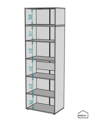 Шкаф с антресолью Linnea MHR-2POA-2 2450х800х510 (Белый-М 11.1.1) в Заводоуковске - zavodoukovsk.ok-mebel.com | фото 3