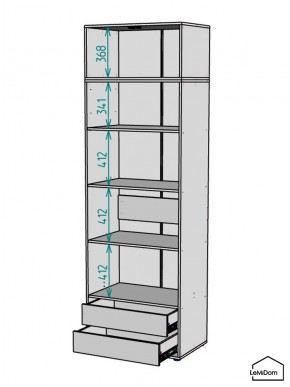 Шкаф с антресолью Linnea MHR-2POA-4 2450х800х510 (Белый-М 11.1.1) в Заводоуковске - zavodoukovsk.ok-mebel.com | фото 3