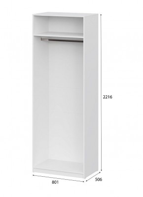 Шкаф ШК-5 (800) Белый текстурный в Заводоуковске - zavodoukovsk.ok-mebel.com | фото 4