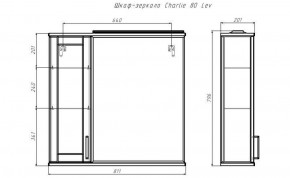 Шкаф-зеркало Charlie 80 левый Домино (DCh2516HZ) в Заводоуковске - zavodoukovsk.ok-mebel.com | фото 8