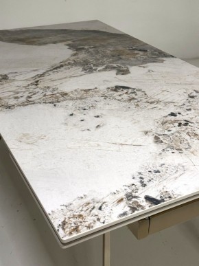 Стол ACERRA NEW 160 GLOSS LUXURY PANDORA SOLID CERAMIC/ каркас цвета шампань, ®DISAUR в Заводоуковске - zavodoukovsk.ok-mebel.com | фото 4