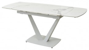 Стол ALATRI 120 GLOSS STATUARIO WHITE SOLID CERAMIC / WHITE, ®DISAUR в Заводоуковске - zavodoukovsk.ok-mebel.com | фото 5