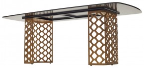 Стол CHIAVARI 220 KL-188 Контрастный мрамор матовый, итальянская керамика / Шампань, ®DISAUR в Заводоуковске - zavodoukovsk.ok-mebel.com | фото 5