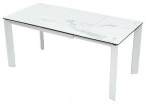 Стол CORNER 120 HIGH GLOSS STATUARIO керамика, стекло/ белый каркас, ®DISAUR в Заводоуковске - zavodoukovsk.ok-mebel.com | фото 6