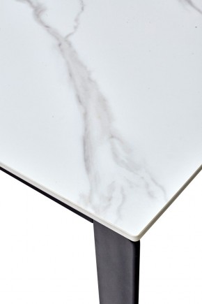 Стол CORNER 120 MATT WHITE MARBLE SOLID CERAMIC / BLACK, ®DISAUR в Заводоуковске - zavodoukovsk.ok-mebel.com | фото 3