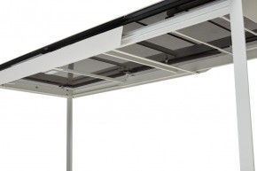 Стол CREMONA 140 HIGH GLOSS STATUARIO Белый мрамор глянцевый, керамика/ белый каркас, ®DISAUR в Заводоуковске - zavodoukovsk.ok-mebel.com | фото 2