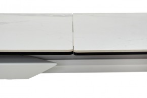 Стол CREMONA 140 HIGH GLOSS STATUARIO Белый мрамор глянцевый, керамика/ белый каркас, ®DISAUR в Заводоуковске - zavodoukovsk.ok-mebel.com | фото 3