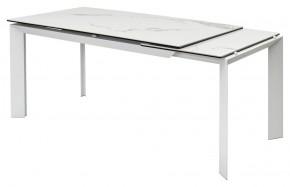 Стол CREMONA 140 HIGH GLOSS STATUARIO Белый мрамор глянцевый, керамика/ белый каркас, ®DISAUR в Заводоуковске - zavodoukovsk.ok-mebel.com | фото 7