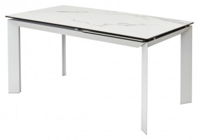 Стол CREMONA 140 HIGH GLOSS STATUARIO Белый мрамор глянцевый, керамика/ белый каркас, ®DISAUR в Заводоуковске - zavodoukovsk.ok-mebel.com | фото 9