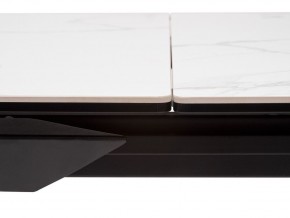 Стол CREMONA 140 HIGH GLOSS STATUARIO Белый мрамор глянцевый, керамика/ черный каркас, ®DISAUR в Заводоуковске - zavodoukovsk.ok-mebel.com | фото 5