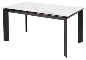Стол CREMONA 140 HIGH GLOSS STATUARIO Белый мрамор глянцевый, керамика/ черный каркас, ®DISAUR в Заводоуковске - zavodoukovsk.ok-mebel.com | фото 7