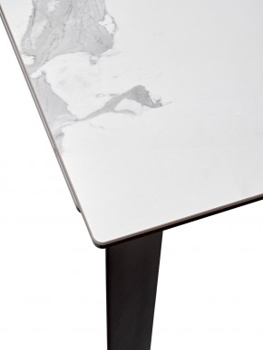 Стол CREMONA 140 MATTE STATUARIO Белый мрамор матовый, керамика/ черный каркас, ®DISAUR в Заводоуковске - zavodoukovsk.ok-mebel.com | фото 3