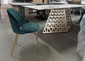 Стол ENNA 220 KL-188 Контрастный мрамор матовый, итальянская керамика/ каркас цвета шампань, ®DISAUR в Заводоуковске - zavodoukovsk.ok-mebel.com | фото 7