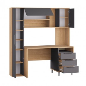 Стол рабочий 12.95 N Комфорт (Дуб сонома, Темно - серый U2601) в Заводоуковске - zavodoukovsk.ok-mebel.com | фото 2