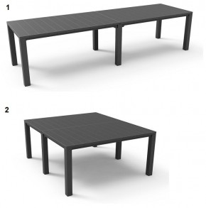 Стол раскладной Джули (Julie Double table 2 configurations) Графит в Заводоуковске - zavodoukovsk.ok-mebel.com | фото