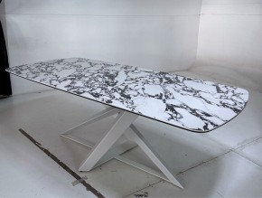 Стол VICENZA 220 BULGARI WHITE, керамика / белый, ®DISAUR в Заводоуковске - zavodoukovsk.ok-mebel.com | фото 7