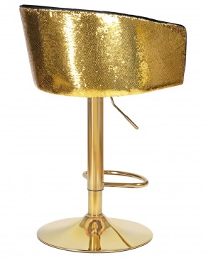 Стул барный DOBRIN DARCY GOLD SHINY, черный велюр с золотыми пайетками в Заводоуковске - zavodoukovsk.ok-mebel.com | фото 4