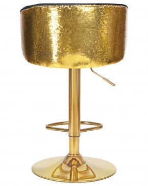 Стул барный DOBRIN DARCY GOLD SHINY, черный велюр с золотыми пайетками в Заводоуковске - zavodoukovsk.ok-mebel.com | фото 5