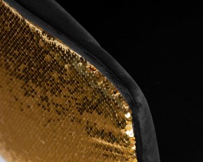 Стул барный DOBRIN DARCY GOLD SHINY, черный велюр с золотыми пайетками в Заводоуковске - zavodoukovsk.ok-mebel.com | фото 8