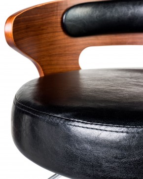Стул барный DOBRIN FRED BLACK, коричневое дерево, чёрный в Заводоуковске - zavodoukovsk.ok-mebel.com | фото 6