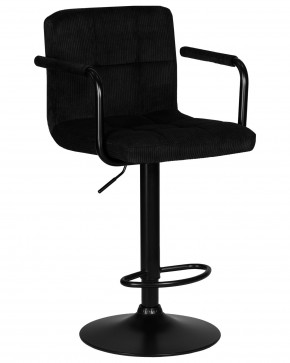Стул барный DOBRIN KRUGER ARM BLACK, черный вельвет (LAR-E2041-52) в Заводоуковске - zavodoukovsk.ok-mebel.com | фото