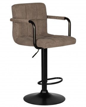 Стул барный DOBRIN KRUGER ARM BLACK, какао вельвет (LAR-E2041-05) в Заводоуковске - zavodoukovsk.ok-mebel.com | фото 2