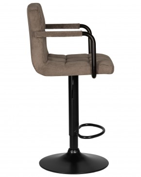 Стул барный DOBRIN KRUGER ARM BLACK, какао вельвет (LAR-E2041-05) в Заводоуковске - zavodoukovsk.ok-mebel.com | фото 3