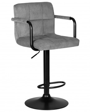 Стул барный DOBRIN KRUGER ARM BLACK, серый вельвет (LAR-E2041-25) в Заводоуковске - zavodoukovsk.ok-mebel.com | фото