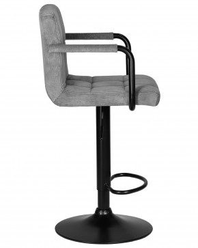 Стул барный DOBRIN KRUGER ARM BLACK, серый вельвет (LAR-E2041-25) в Заводоуковске - zavodoukovsk.ok-mebel.com | фото 3