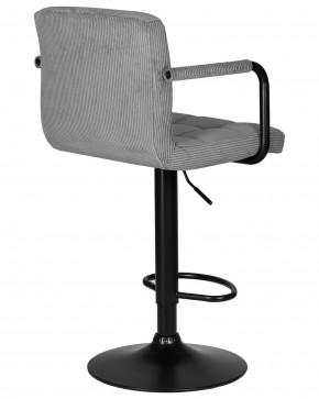 Стул барный DOBRIN KRUGER ARM BLACK, серый вельвет (LAR-E2041-25) в Заводоуковске - zavodoukovsk.ok-mebel.com | фото 4