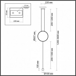 Светильник на растяжке Odeon Light Teo 7022/27FL в Заводоуковске - zavodoukovsk.ok-mebel.com | фото 4