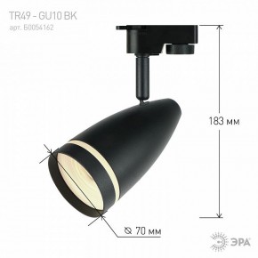 Светильник на штанге Эра  TR49 - GU10 BK в Заводоуковске - zavodoukovsk.ok-mebel.com | фото 4