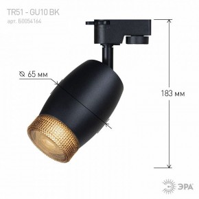 Светильник на штанге Эра  TR51 - GU10 BK в Заводоуковске - zavodoukovsk.ok-mebel.com | фото 4