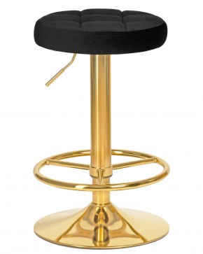 Табурет барный DOBRIN BRUNO GOLD, черный велюр (MJ9-101) в Заводоуковске - zavodoukovsk.ok-mebel.com | фото 3