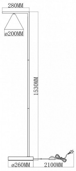 Торшер Moderli Omaha V11592-1F в Заводоуковске - zavodoukovsk.ok-mebel.com | фото 6