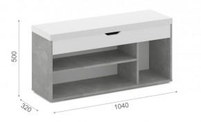 Тумба для обуви Аризона с нишей Ателье светлый/Белый (Вайт) в Заводоуковске - zavodoukovsk.ok-mebel.com | фото 2