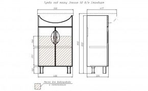 Тумба под умывальник "Элегия 50" Стандарт без ящика АЙСБЕРГ (DA2401T) в Заводоуковске - zavodoukovsk.ok-mebel.com | фото 5