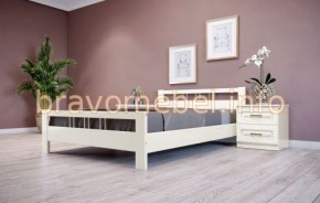 ВЕРОНИКА-3 Кровать из массива 1200 (Слоновая кость) в Заводоуковске - zavodoukovsk.ok-mebel.com | фото