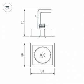 Встраиваемый светильник Arlight CL-SIMPLE-S80x80-9W Warm3000 (BK, 45 deg) 028149 в Заводоуковске - zavodoukovsk.ok-mebel.com | фото 9